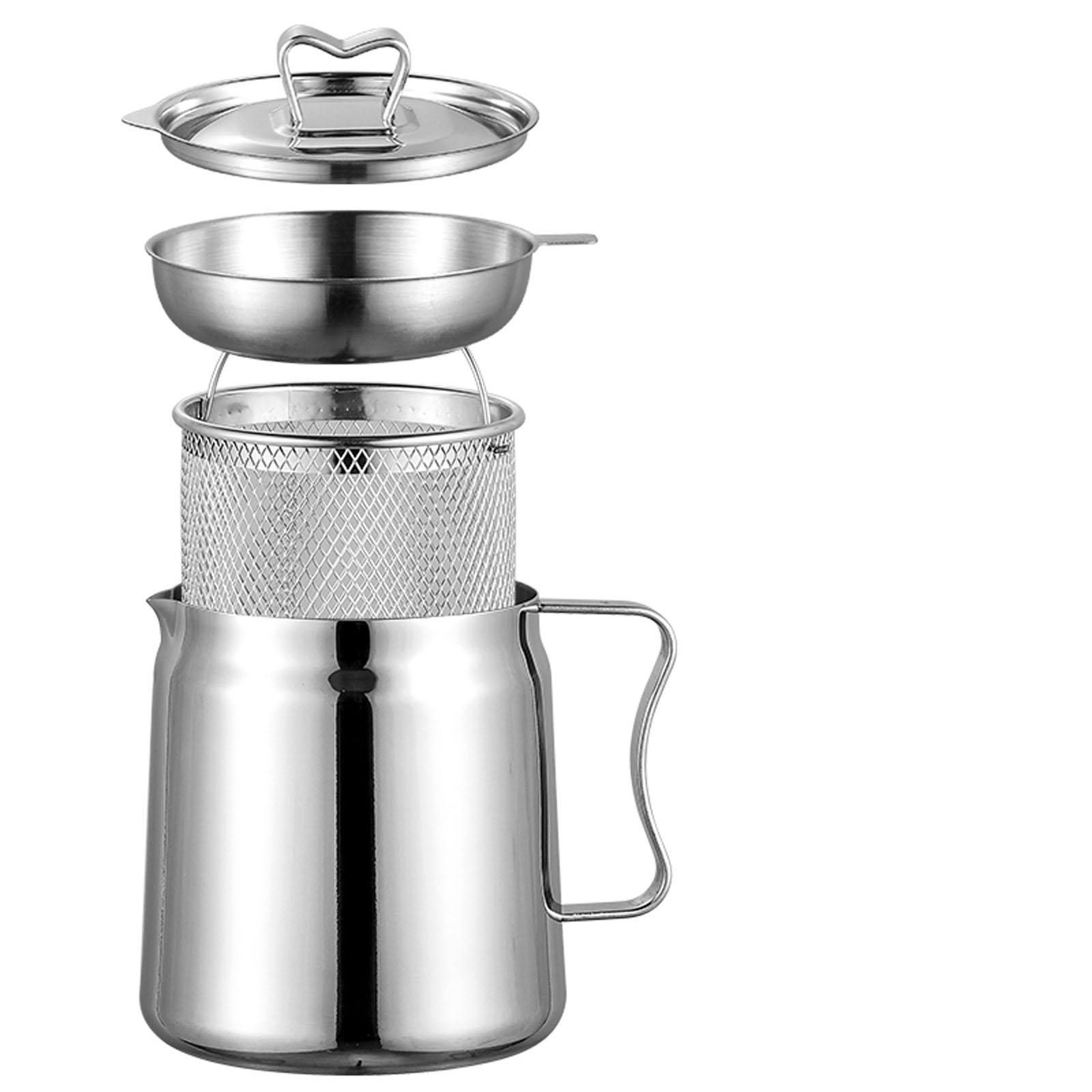 Deep Fryer Set Stainless Oil F - Home Cooking Oil Filter ulasan dan harga