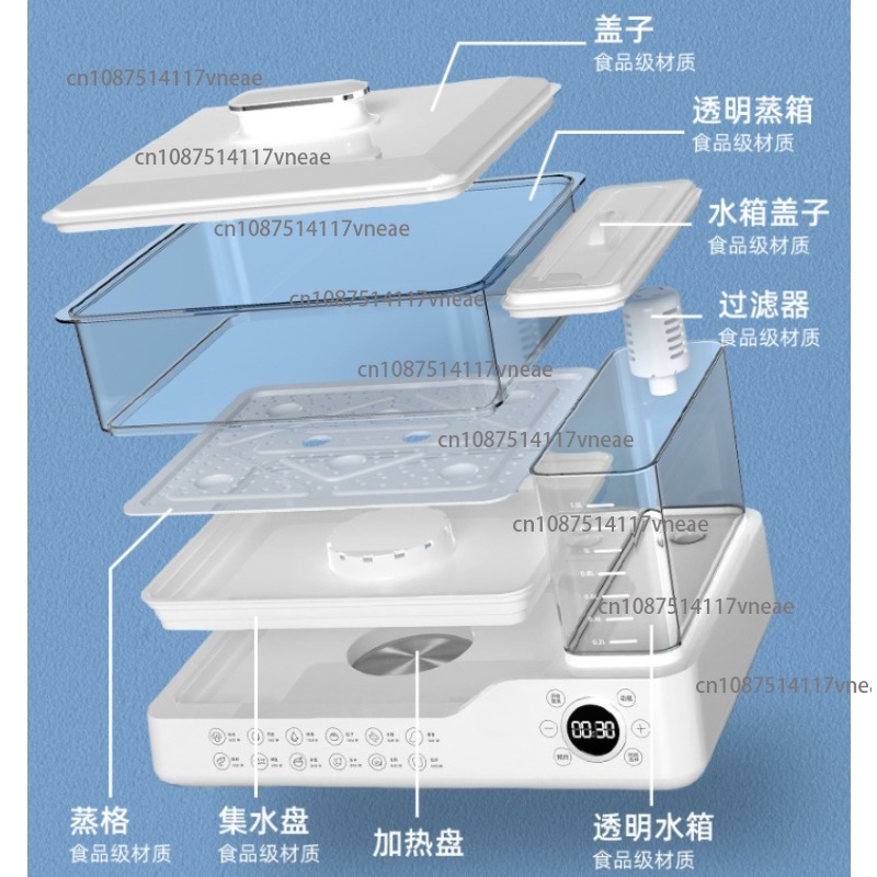 Electric Steamer with Water Ta - Home Cooking Electric ulasan dan harga