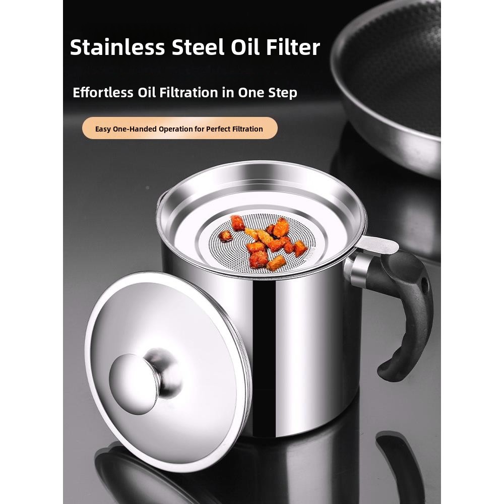 Stainless Steel Oil Bottle Fil - Home Cooking Oil Filter ulasan dan harga