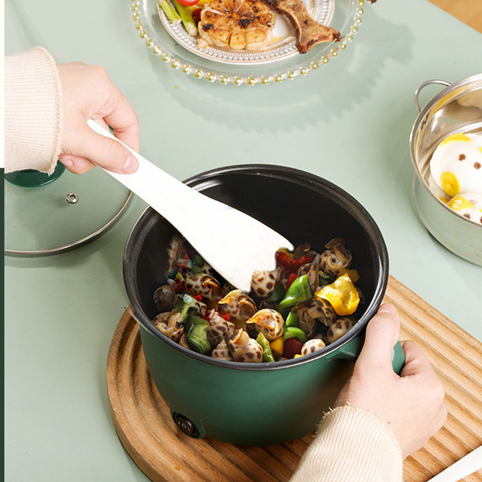 Electric Cooking Pot 1.5L 600W - Home Cooking Electric ulasan dan harga